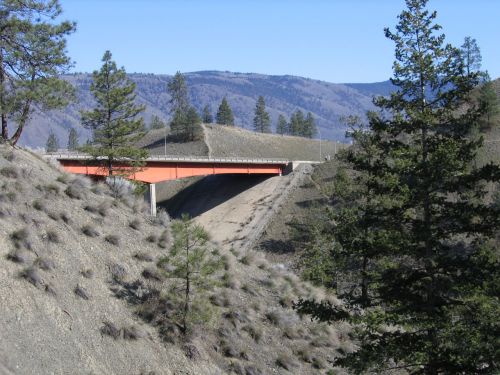 Tiltas,  Greitkelis,  Oranžinė,  Sagebrush,  Kamloops,  Bc,  Medžiai,  Peterson Cr Bridge