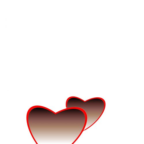 Širdis,  Nurodyta,  Meilė,  Valentines,  Rėmas,  Dovanos & Nbsp,  Kortelė,  Sepija,  Ruda,  Piešimas,  Paprastas,  Balta,  Fonas,  2 Širdies Kontūrai