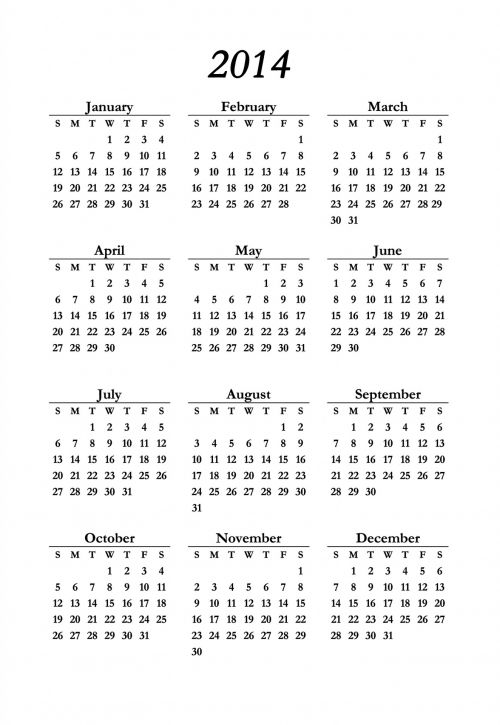 2014,  Kalendorius,  3 & Nbsp,  Stulpeliai,  4 & Nbsp,  Eilutės,  3 & Nbsp,  X & Nbsp,  4,  3X4,  2014 Kalendorius