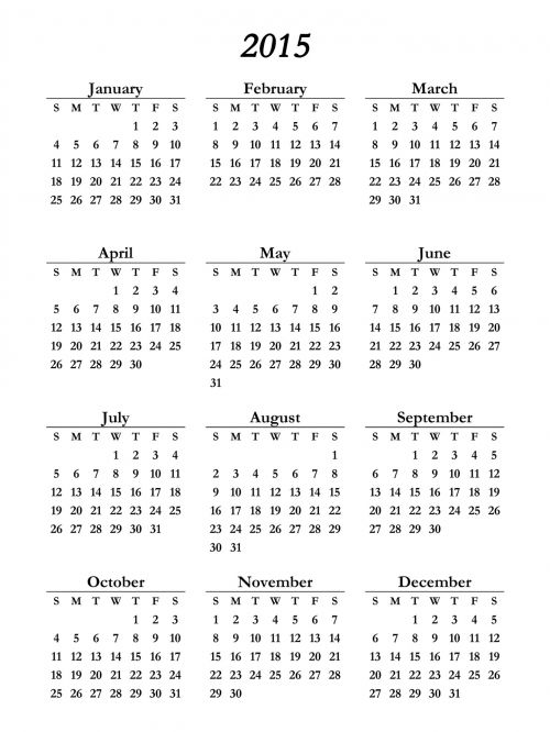 2015 M.,  Kalendorius,  Planuotojas,  Metai,  Mėnuo,  Mėnesių,  Šablonas,  2015 Kalendorius