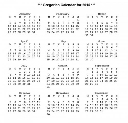 Gregorian,  Kalendorius,  2015 M.,  Metai,  Paprastas,  Data,  Mėnuo,  2015 Kalendorius