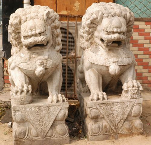 Liūtys,  Kinai,  Liūtas,  Skulptūros,  Kinų Liūtai