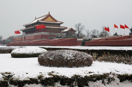 Tiananmen,  Žiema,  Kinija,  Dangiškosios Taikos Vartai