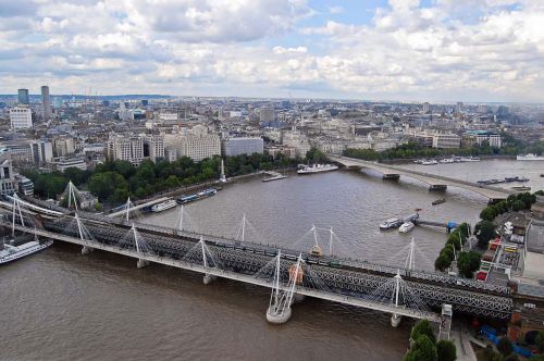 Thames,  Upė,  Vanduo,  Panorama,  Londonas,  Miestas,  Miestas,  Tiltas,  Debesis,  Dangus,  Akis,  Londonas