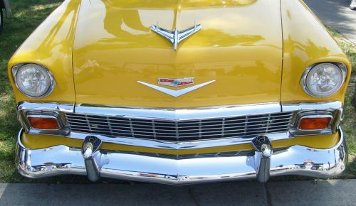 56,  Chevy,  1956,  Chevrolet,  Priekinis,  Trys Penki,  1956 M. Chevrolet - Vaizdas Iš Priekio