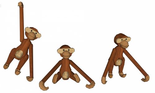 Piešimas,  3,  Trys,  Beždžionės,  Izoliuotas,  Gyvūnai,  Balta,  Fonas,  Ruda,  3 Beždžionės