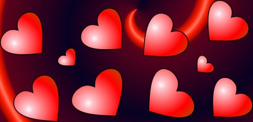 Penki,  Raudona,  Širdis,  Meilė,  Valentines,  Draugystė,  Šiluma,  Veidrodis,  Serija,  Fonas,  5 Raudonos Širdies Veidrodis 4
