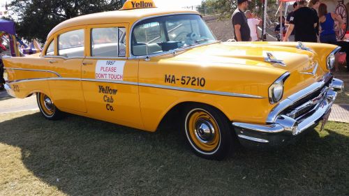Chevy,  Chevrolet,  Taksi,  210,  Taksi,  Cabbie,  Geltona,  Paslauga,  Transporto Priemonė,  57,  1957,  Sedanas,  57 Chevy Taksi