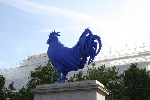 Londonas,  Anglija,  Uk,  Menas,  Skulptūra,  Gaidys,  Mėlynas,  Gyvūnas,  Didelis Mėlynas ... Gaidys