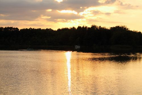 Abendstimmung, Havel, Vanduo, Ežeras, Veidrodis, Oras