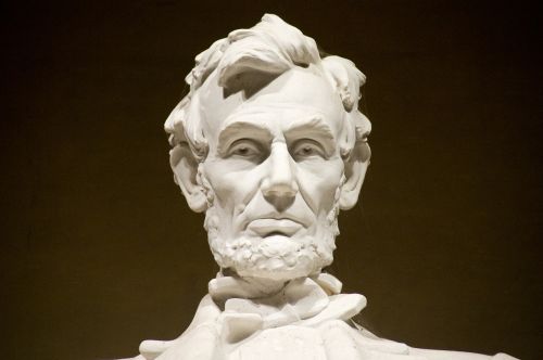 Abraamo Lincolno Memorialas, Abe, Abraham Lincoln, Vyras, Asmuo, Veidas, Amerikietis, Prezidentas, Usa, Jungtinės Valstijos, Portretas, Galva, Balta, Statula, Vašingtonas
