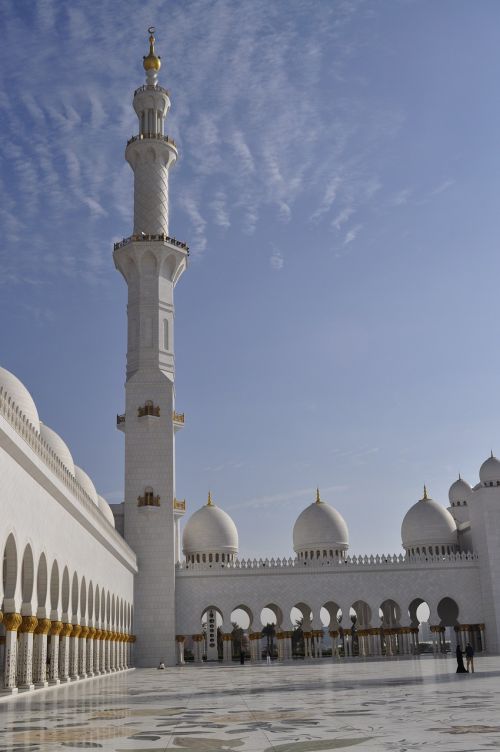Abu Dabis, Didžioji Mečetė, Saulė, Architektūra, Islamas, Musulmonas, Zayed