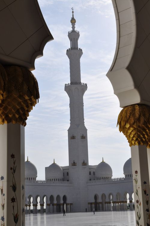 Abu Dabis, Didžioji Mečetė, Architektūra, Islamas, Musulmonas, Zayed, Minaretas