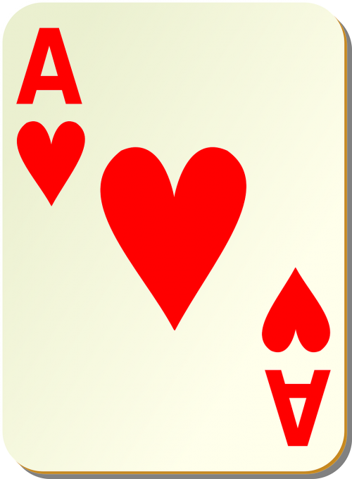 Ace, Širdis, Pokeris, Žaisti, Kortelė, Žaidimai, Žaidimas, Poilsis, Nemokama Vektorinė Grafika