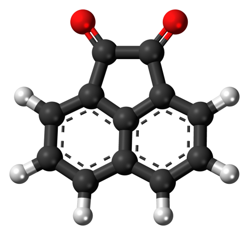 Acenaftochinonas, Aromatiniai, Molekulė, Struktūra, Modelis, Chemija, Tyrimai, Junginys, Klijavimas