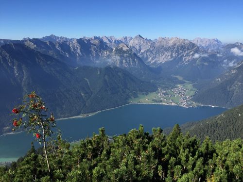 Achensee, Kalnai, Tyrol, Panorama, Vanduo, Ežeras, Kraštovaizdis