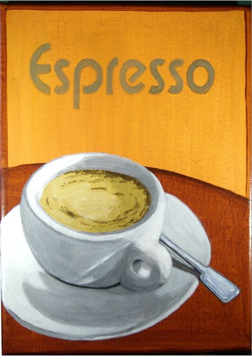 Akrilas, Dažymas, Espresso, Kava, Ispanų, Taurė