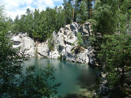 Adršpach, Čekijos Respublika, Užtvindytas Karjeras, Ežeras, Vasara, Vanduo, Gamta