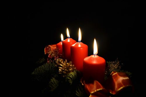 Adventas, Žvakės, Šviesa, Kalėdos, Atvykimo Vainikas, Ketvirta Žvakė, Liepsna