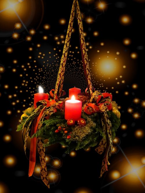 Adventas, Kalėdų Laikas, Atvykimo Vainikas, 2Adventas, Pasveikinimas, Atvirukas, Žvakės, Žvakių Šviesa, Kontempliatyvas, Apdaila, Išdėstymas, Kalėdų Papuošalai, Kalėdos, Antroji Žvakė, Advent Žvakė