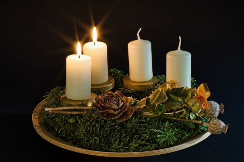 Adventas, 2, Žvakės, Žvakių Šviesa, Kalėdos, Advent Žvakės, Atvykimo Vainikas