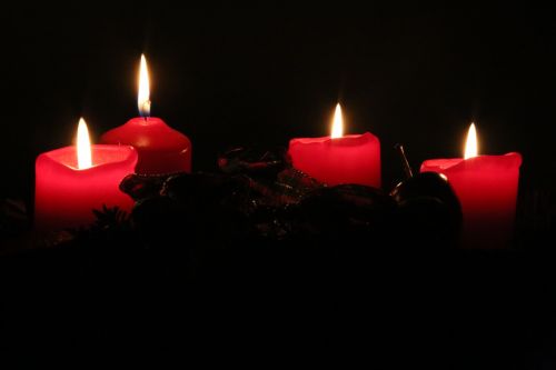 Atvykimo Vainikas, Adventas, Kalėdos, Žvakės