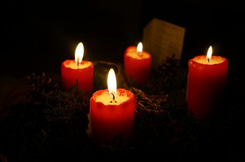Atvykimo Vainikas, Žvakės, Adventas, Gruodžio Mėn ., Žiema, Žibintai, Kalėdų Laikas, Kalėdos