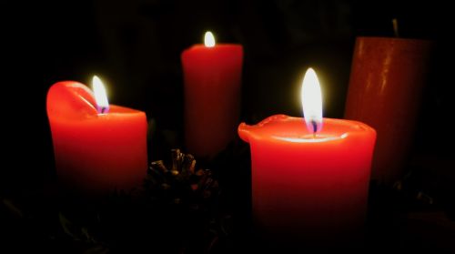 Atvykimo Vainikas, Žvakių Šviesa, Žvakių Vaškas, Kontempliatyvas, Šviesa, Liepsna, Šiluma, Gruodžio Mėn ., Kalėdos
