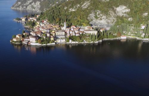 Oro Vaizdas, Ežero Como, Italy, Ežeras, Kalnai, Vanduo, Bankas, Varenna, Kraštovaizdis