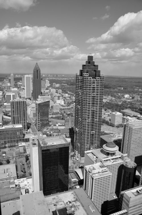 Miesto Panorama,  Pastatai,  Miestas,  Miesto,  Atlanta,  Gruzija,  Architektūra,  Oro Atlasas Iš Oro,  Gruzija