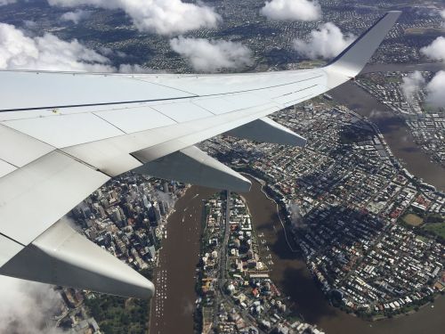 Aero Lėktuvas,  Sparnas,  Kelionė,  Brisbane,  Upė