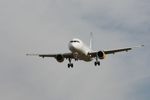 Aerobusas, Vueling, A320, Nusileidimas, Orlaivis, Artėjimą