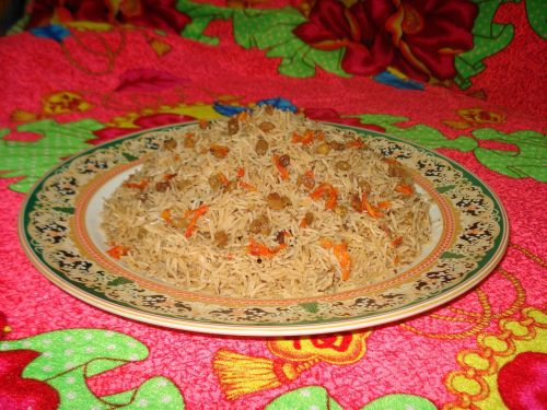 Afghani Pulao, Pilaf, Afganistanas, Maistas, Patiekalas, Tradicinis, Plokštė, Ryžiai, Virti, Maistas