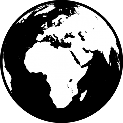 Afrika, Asija, Žemė, Europa, Gaublys, Nemokama Vektorinė Grafika