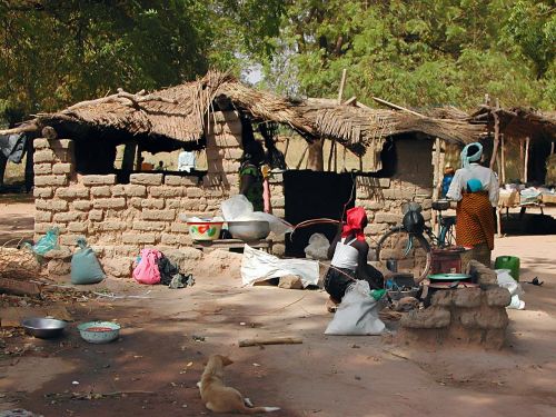 Afrika, Burkina Fasas, Namai