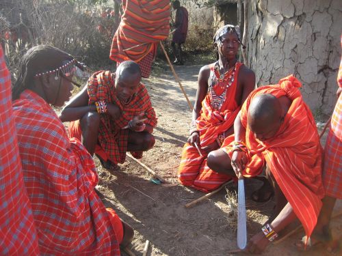 Afrika,  Kenya,  Masai,  Raudona