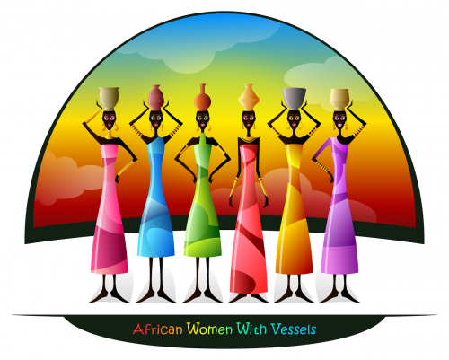 Afrikos, Kultūra, Moterys, Laivai, Juoda, Afrikiečių Moteris, Žmonės, Dizainas, Spalvinga, Iliustracijos, Drabužis