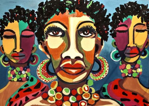 Afrikietiškas Menas, Kūrybiškumas, Spalvinga, Drąsus