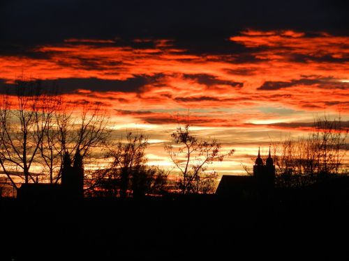 Afterglow, Dangus, Saulėlydis, Romantika, Vakarinis Dangus, Dusk, Debesys Formos, Abendstimmung, Debesys