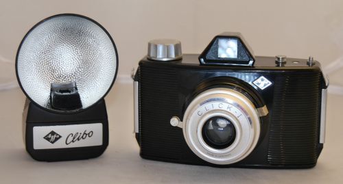 Agfa Spauskite Lightning Clibo, 50S, Nuotrauka, Vintage, Fotoaparatas