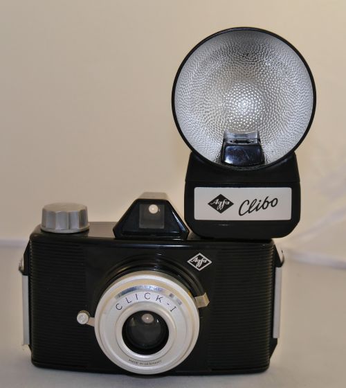 Agfa Spauskite Lightning Clibo, 50S, Nuotrauka, Vintage, Fotoaparatas