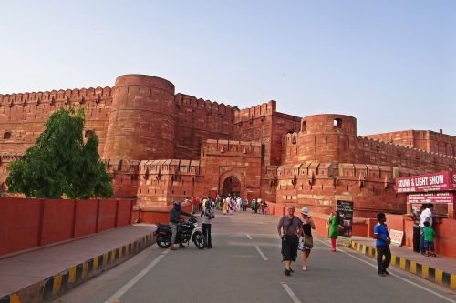 Agra Fortas, Unesco Pasaulio Paveldas, Pagrindinis Įėjimas, Istorinis, Architektūra, Moghuls, Rožinis Smiltainis, Agra, Indija