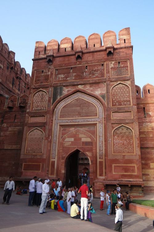 Agra Fortas, Unesco Svetainė, Pilis, Vidiniai Vartai, Architektūra, Moghuls, Rožinis Smiltainis, Rūmai, Fortifikacija, Agra, Indija