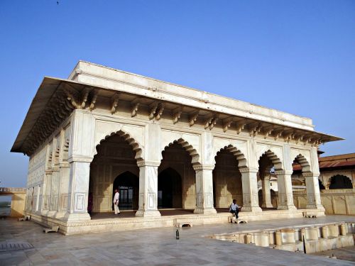Agra Fortas, Musamman Burj, Mughals, Architektūra, Rūmai, Pilis, Baltas Marmuras, Agra, Indija