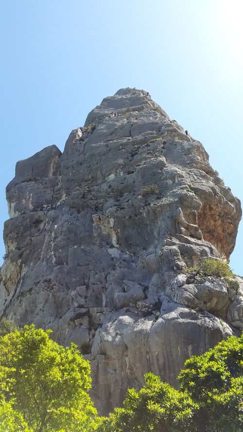 Aguglia Di Goloritzè, Pinnacle, Cala Goloritzè, Monte Caroddi, Rokas, Kietas, Sardinija, Lipti, Orosei Įlanka, Ogliastra, Kalnas