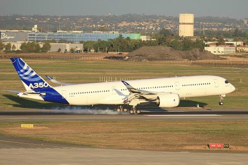 Airbus, A350, Orlaivis, Nusileidimas