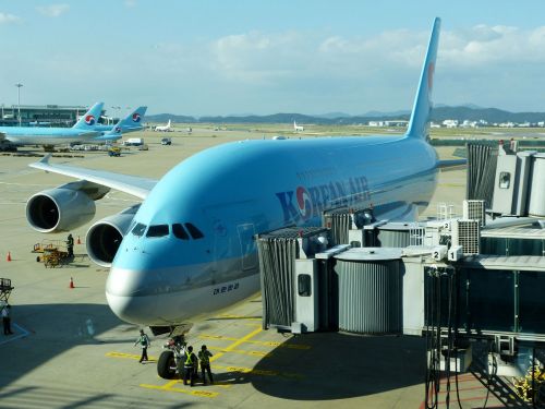 Lėktuvas,  Lėktuvas,  Oro Uostas,  Korean & Nbsp,  Oras,  Airbus & Nbsp,  A380,  Airbus A380