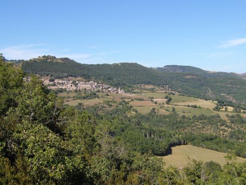 Aire De Montjaux, Kraštovaizdis, Aveyron, France, Kalvos, Kaimas, Vaizdas