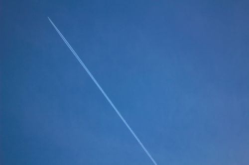 Lėktuvas, Contrails, Mėlynas
