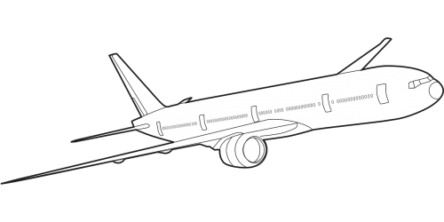 Lėktuvas, Reaktyvinis, Boeing, 777, Transportas, Lėktuvas, Orlaivis, Skrydis, Aviacija, Verslas, Lėktuvas, Dangus, Skraidantis, Nemokama Vektorinė Grafika